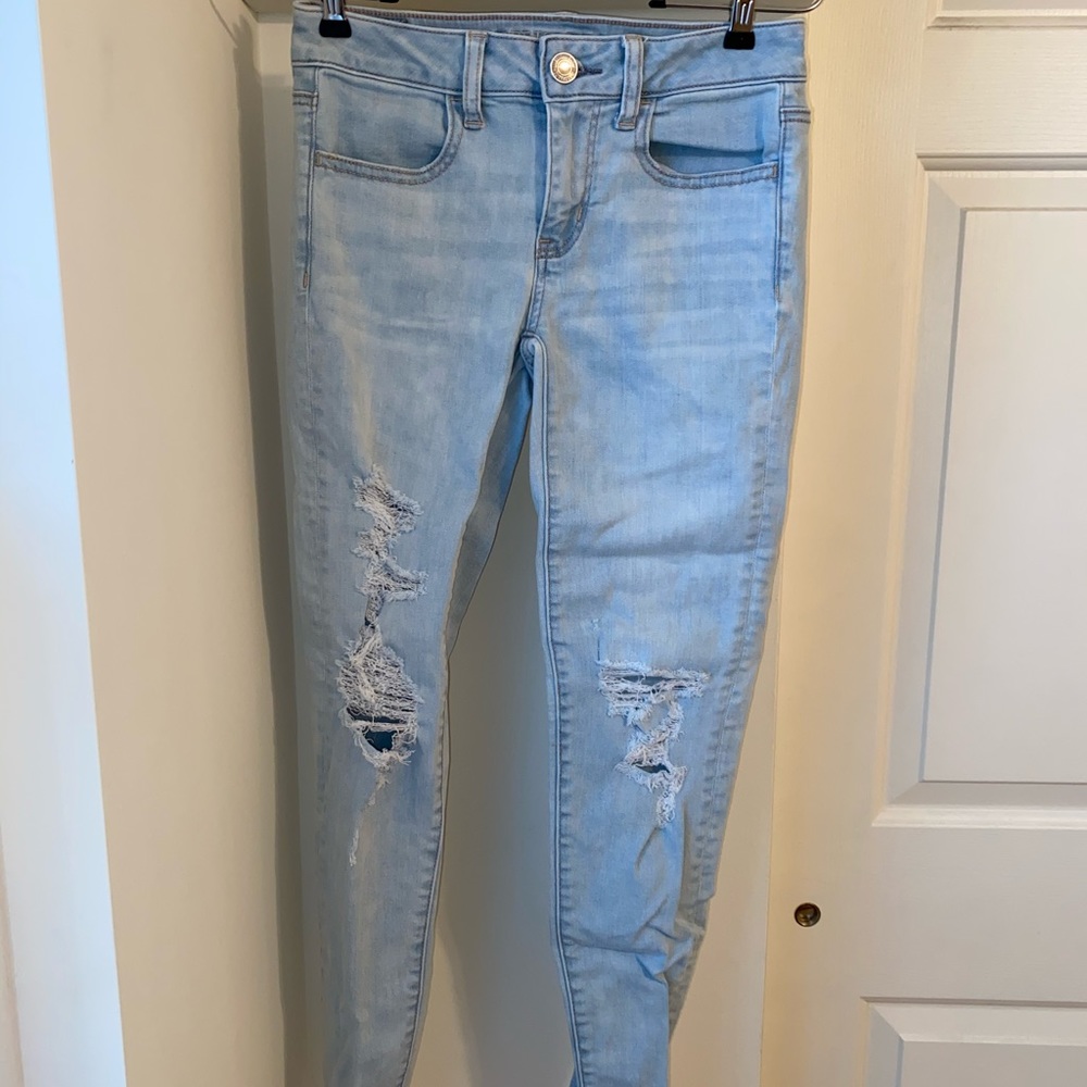 American Eagle Light Wash Super Stretch X Jeans